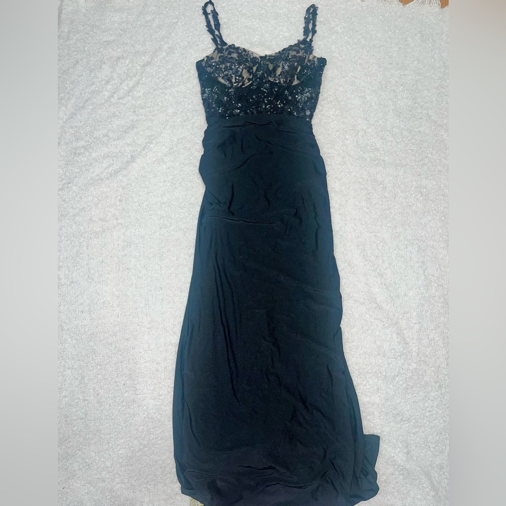 Black long prom dress